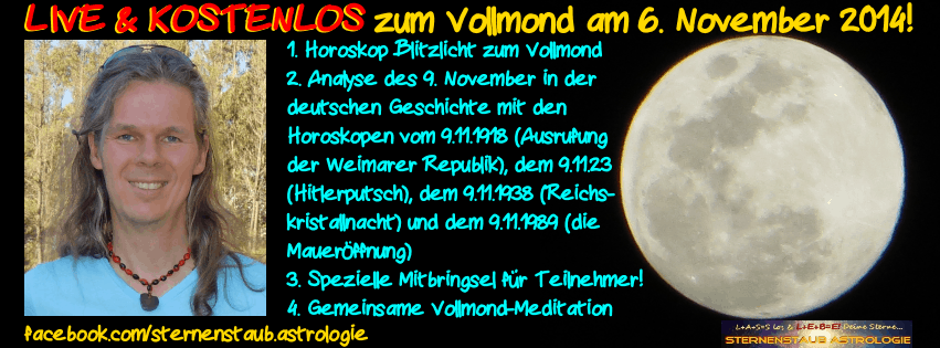 LIVE und kostenlos Alexander Gottwald Vollmond Meditation und 9. November Horoskope
