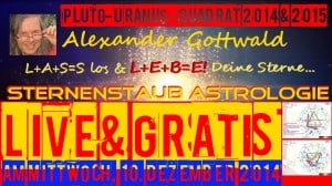 Sternernstaubastrologie Pluto Uranus Quadrat 2014 2015 New Age Manipulation